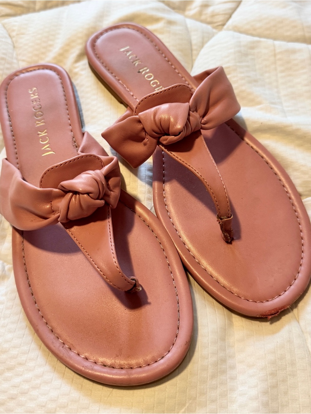 Jack Rogers Pink Knot Toe-Post Sandals